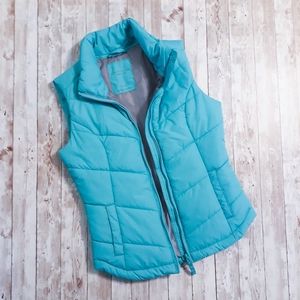 Aeropostale Turquoise Puffer Vest